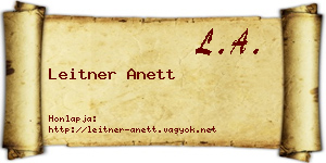 Leitner Anett névjegykártya